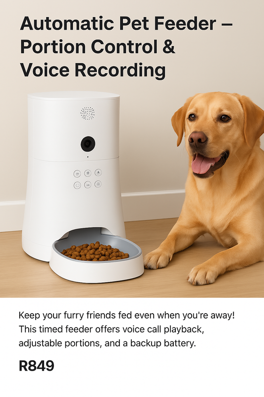 Automatic Pet Feeder – Portion Control & Voice Recording