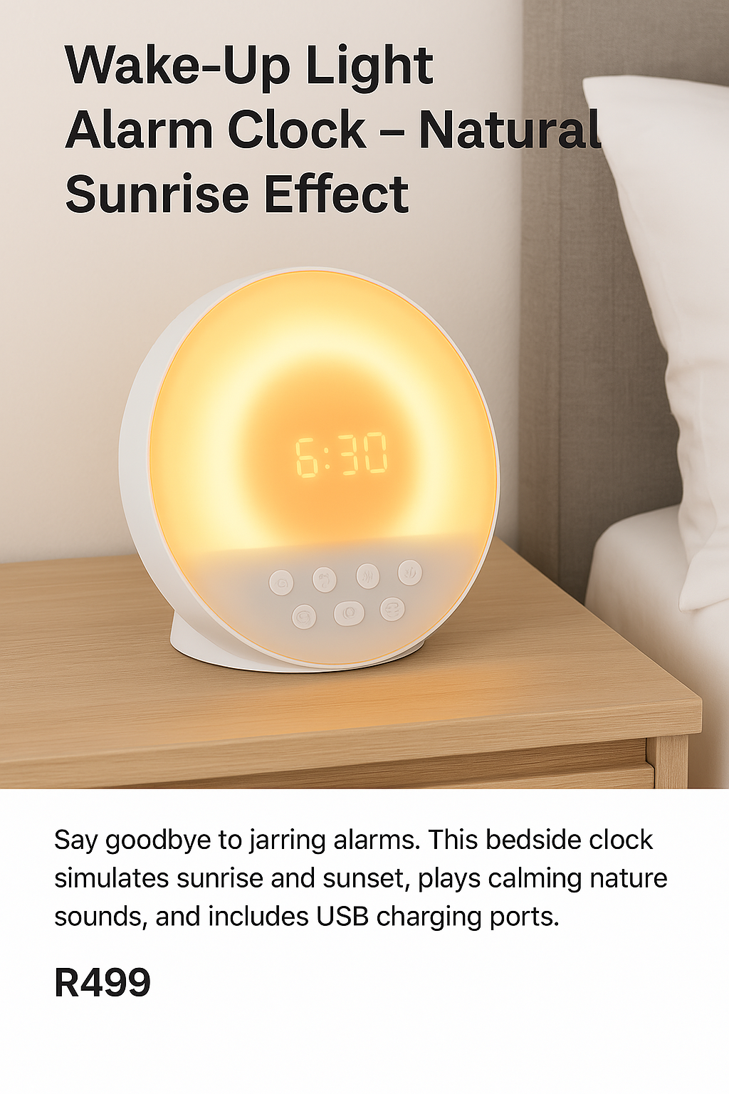 Wake-Up Light Alarm Clock – Natural Sunrise Effect