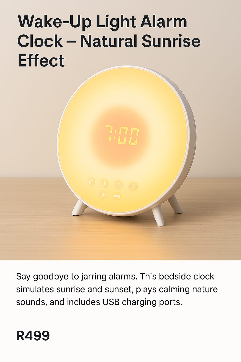 Wake-Up Light Alarm Clock – Natural Sunrise Effect